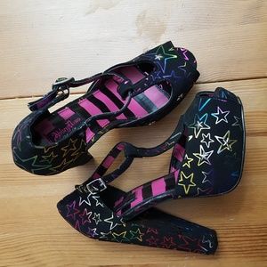 Colorful star high heels